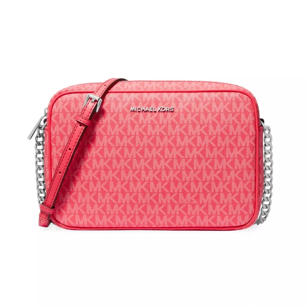 Michael Kors Large Jet Set Monogram Crossbody Bag - Picture 3 of 7